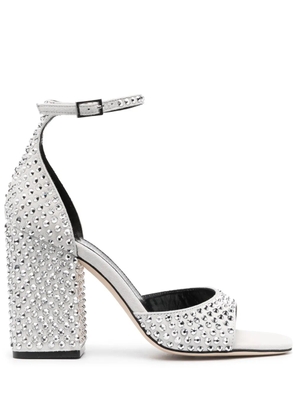 Paris Texas Holly Fiona 100mm leather sandals - Silver