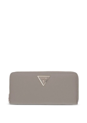 GUESS USA Laurel triangle-logo maxi wallet - Grey