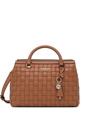 GUESS USA Sandy interwoven tote bag - Brown