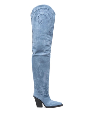 Paris Texas 80mm Holly Dakota over-the-knee boots - Blue