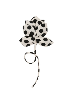 Dice Kayek dot-print flower brooch - Neutrals