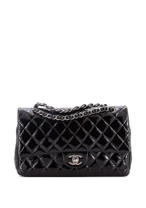 CHANEL Pre-Owned Classic Double Flap Bag Quilted Patent Medium shoulder bag - Black