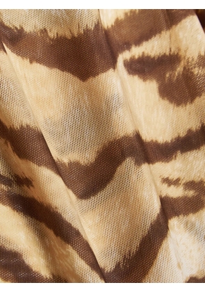 Good American tiger-print short-sleeve T-shirt - Neutrals