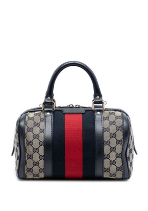 Gucci Pre-Owned 2016-2025 Small GG Canvas Web Joy Boston Bag satchel - Neutrals