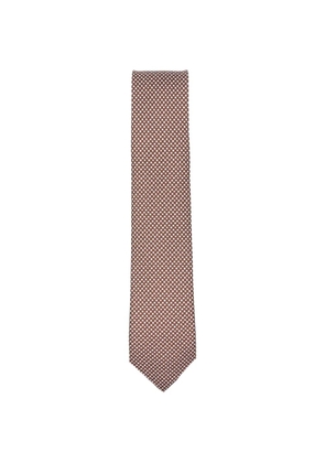 Errico Formicola patterned tie - Brown