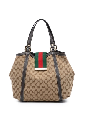 Gucci Pre-Owned 2016-2026 GG Canvas Web New Ladies tote bag - Neutrals