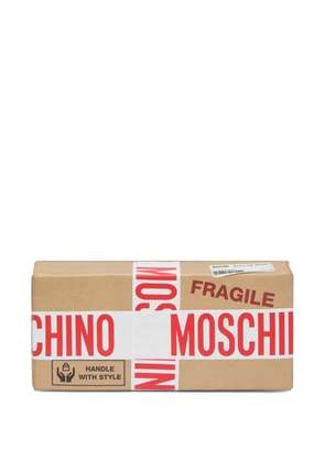 Moschino carton-box clutch bag - Brown