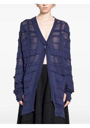 HALOS checked cardigan - Blue