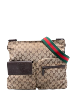 Gucci Pre-Owned 2016-2026 GG Canvas Web Double Pocket crossbody bag - Neutrals