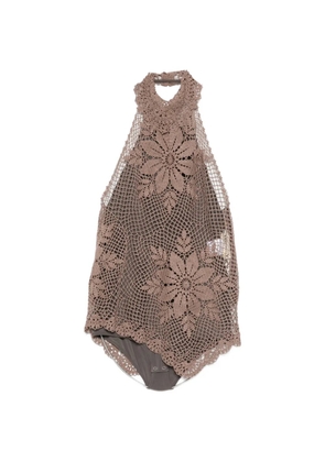Magda Butrym crochet top - Brown