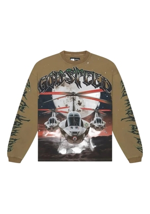 GODSPEED Air Strike graphic long-sleeve sweatshirt - Green