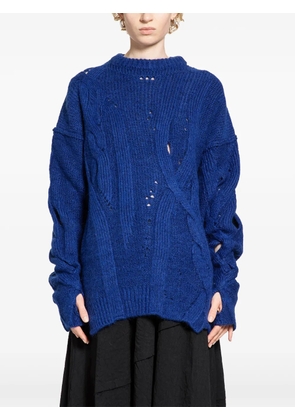 HALOS cables distressed sweater - Blue