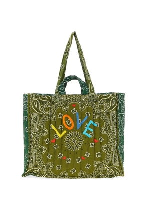 Call It By Your Name maxi Cabas quilted tote bag - Green
