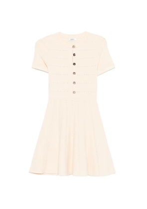 SANDRO button knitted mini dress - Neutrals
