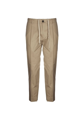 BE ABLE button drawstring trousers - Neutrals