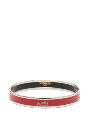 Hermès Pre-Owned 2000-2026 Narrow Caleche Enamel Bangle 70 costume bracelet - Red