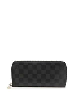 Louis Vuitton Pre-Owned 2011 Damier Graphite Vertical Zippy Wallet long wallets - Black