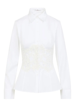 Ermanno Scervino lace-insert cotton shirt - White