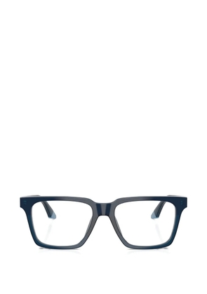 Emporio Armani geometric frame glasses - Blue