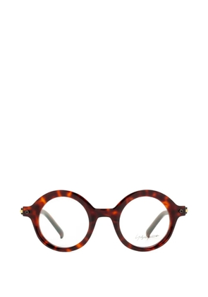 Yohji Yamamoto round-frame glasses - Brown