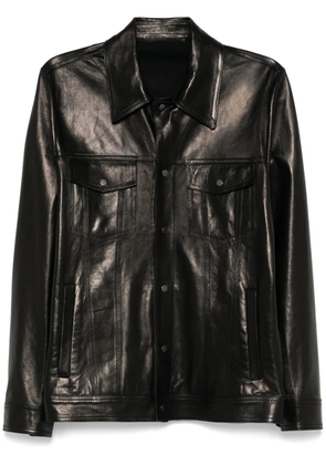 Salvatore Santoro leather shirt jacket - Black