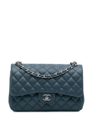 CHANEL Pre-Owned 2012 Jumbo Classic Lambskin Double Flap shoulder bag - Blue