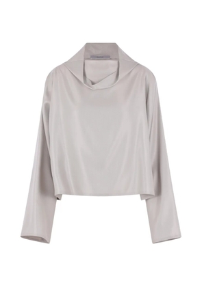 Dusan cowl-neck blouse - Grey