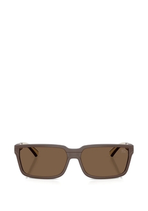 Burberry rectangle-frame sunglasses - Brown
