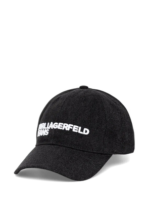 Karl Lagerfeld Jeans logo-detail cotton baseball cap - Black