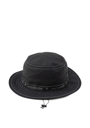 and Wander JQ Tape bucket hat - Black
