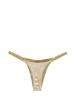 Isa Boulder High Weave bikini bottom - Gold