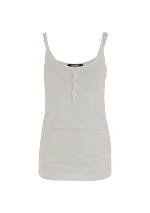 Jacquemus scallop sleeveless top - White