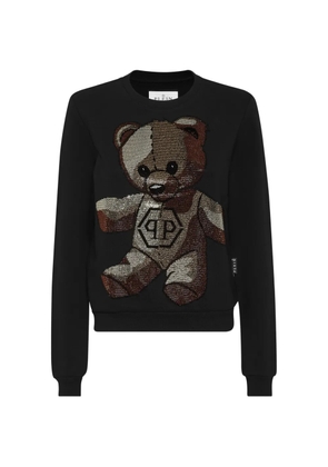Philipp Plein Teddy Bear crystal-embellished sweatshirt - Black