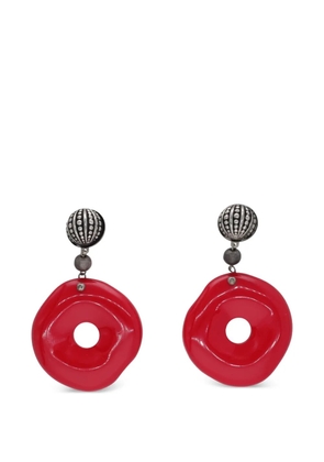 Enrico Coveri Vintage round pendant clip-on earrings - Grey