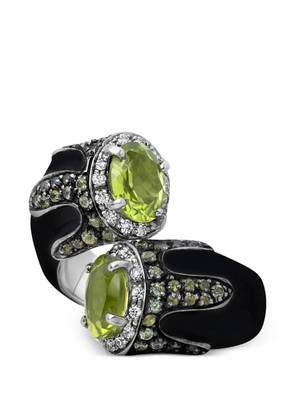 Andreoli diamond peridot bypass ring - Black
