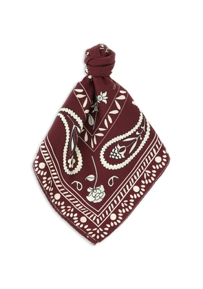 Alberto Biani patterned silk scarf - Red