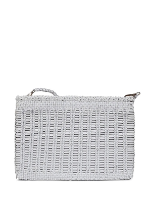 VIPERA Saba woven shoulder bag - White