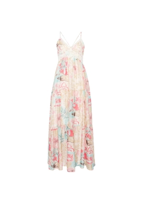 ERMANNO FIRENZE lace floral maxi dress - Neutrals