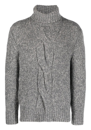 Brunello Cucinelli cable-knit roll-neck sweater - Grey