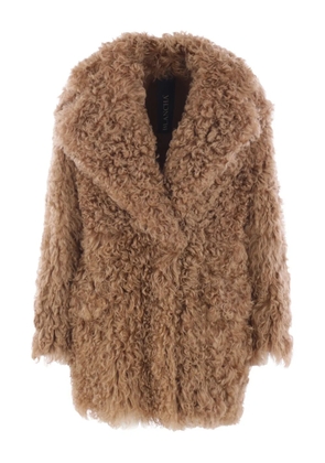 Blancha curly fleece coat - Brown