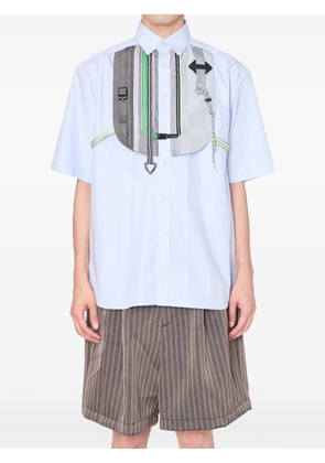 Kolor bib short-sleeve shirt - Blue