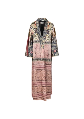 Hui Hui printed wide-sleeve kimono - Pink