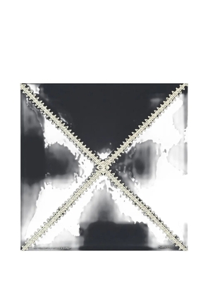 Nanushka crochet silk scarf - Black