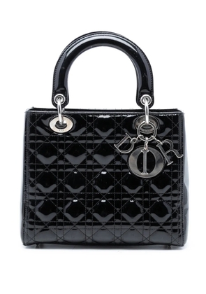 Christian Dior Pre-Owned 2010 Medium Patent Cannage Lady Dior satchel - Black