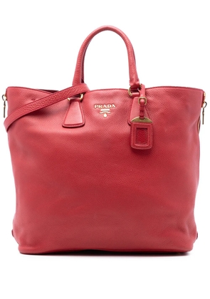 Prada Pre-Owned 2013-2025 Vitello Daino Side Zip Shopper Tote satchel - Red