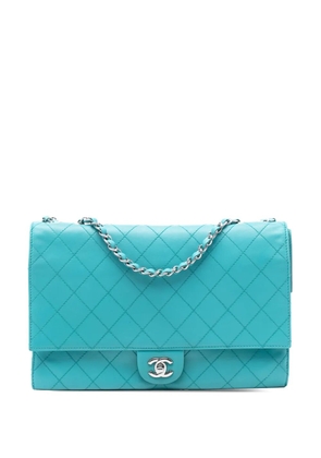 CHANEL Pre-Owned 2014 CC Quilted Calfskin Double Flap shoulder bag - Blue