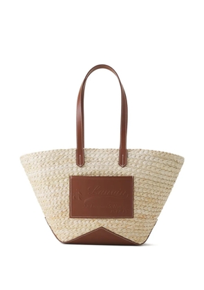 Lanvin logo-lettering tote bag - Neutrals
