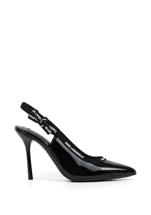 Karl Lagerfeld Sarabande pointed-toe leather pumps - Black