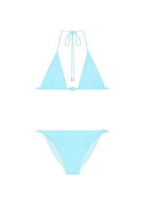 Courrèges buckle-detail bikini set - Blue