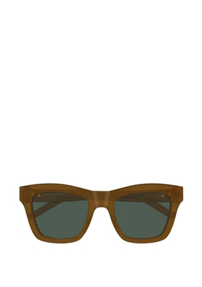 Saint Laurent Eyewear Cassandre-detail sunglasses - Brown